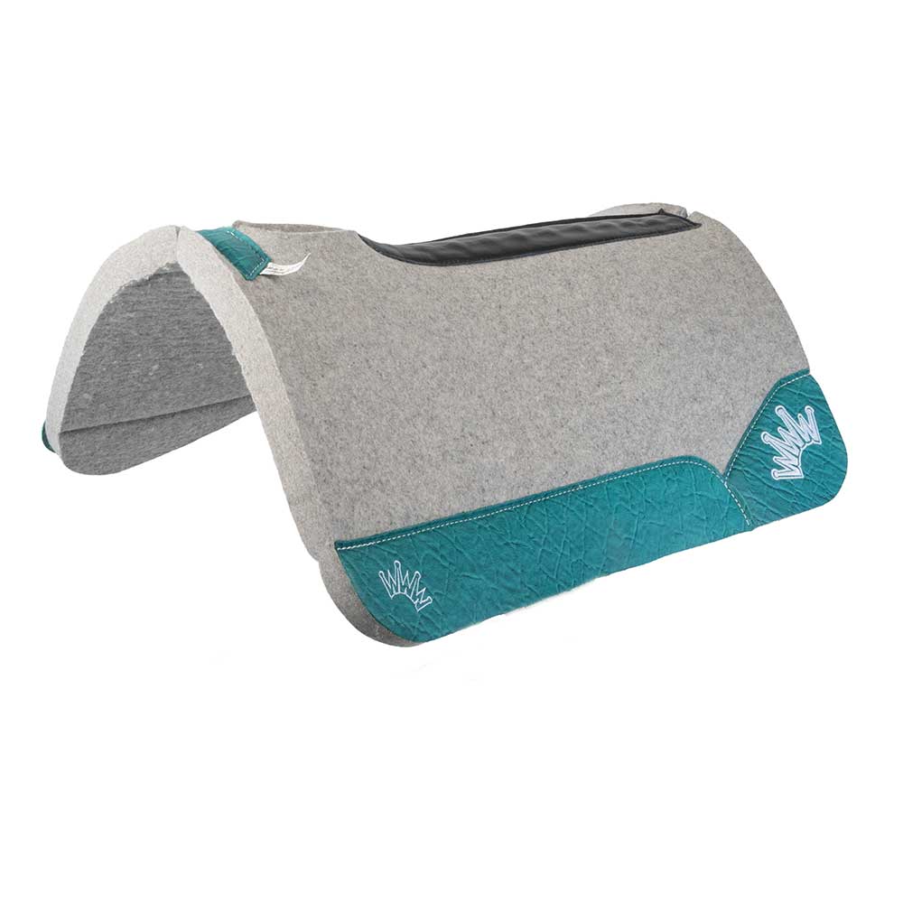 Best Ever Kush Collection Wool Pad - Turquoise Elephant Tack - Saddle Pads Best Ever 3/4" 30" X 30" 
