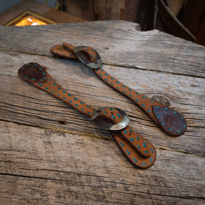 Bullinger Spur Straps w/Spraberry Buckles Tack - Spur Straps Ross Bullinger