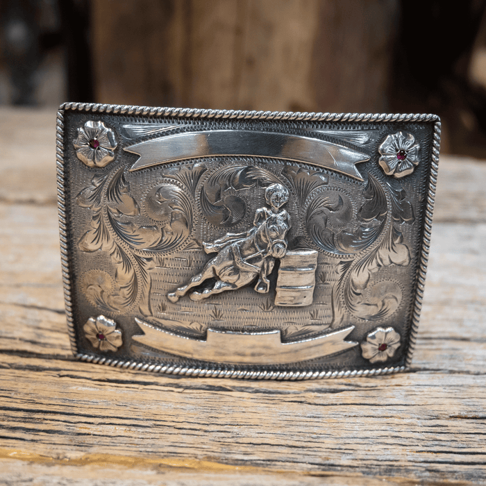 Vintage Barrel Racer Belt Buckle