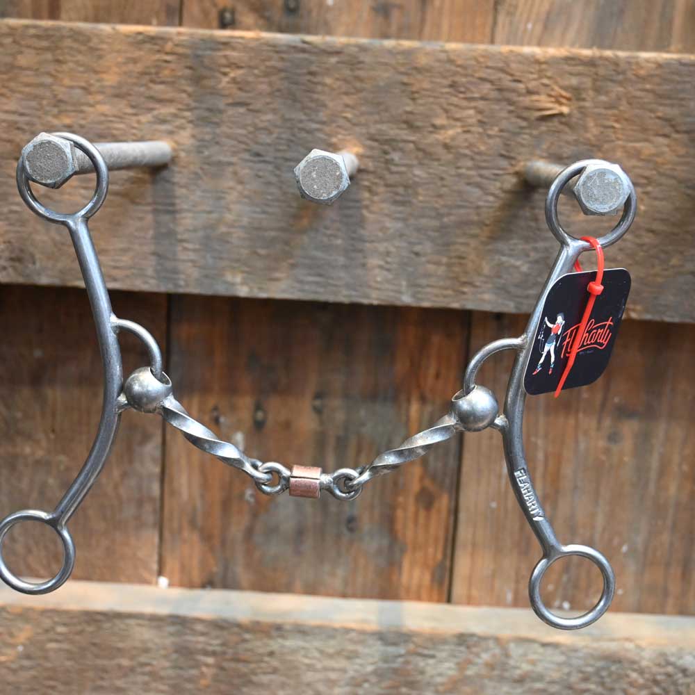 Flaharty - Reg' Betty - 3 Piece Slow Twist with Dogbone and Copper Roller  FH581 Tack - Bits, Spurs & Curbs - Bits Flaharty   