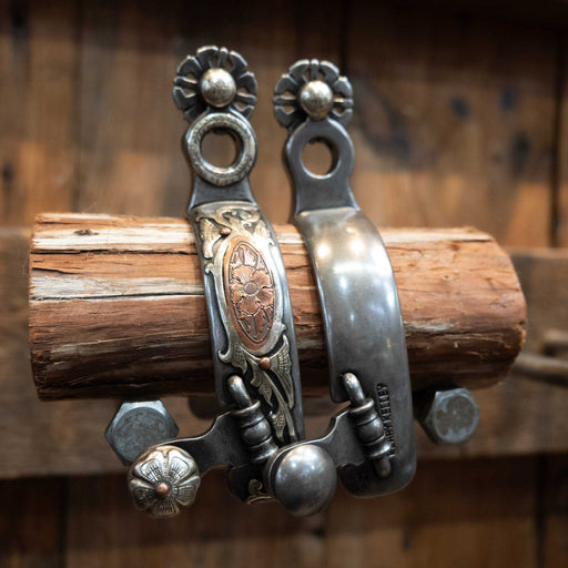 Kerry Kelley Spurs w/ Teal Rowel Tack - Spurs Kerry Kelley