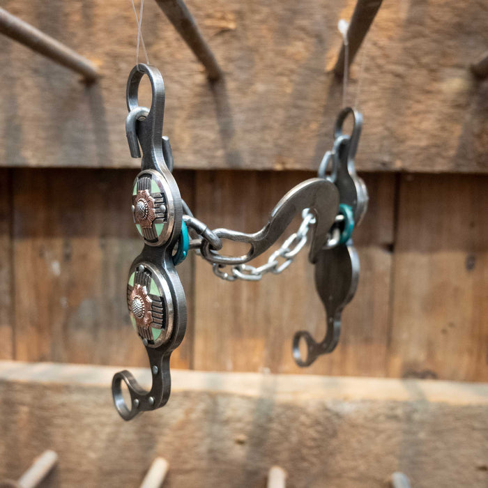 Petska Washer Port Bit w/Turquoise Conchos