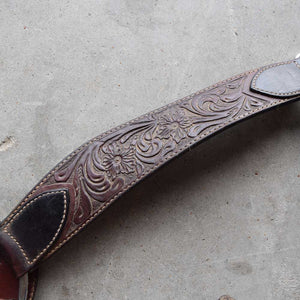 Used Teskey's Roping Breast Collar Floral Tooling Pattern Sale Barn Teskeys   