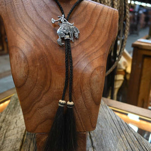 Comstock Heritage - Sterling Silver Bronc Rider Bolo Tie 024 ACCESSORIES - Additional Accessories - Buckles Comstock Heritage   