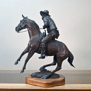 Jack Bryant "Cuttin Down" Original Bronze Sculpture Collectibles Jack Bryant