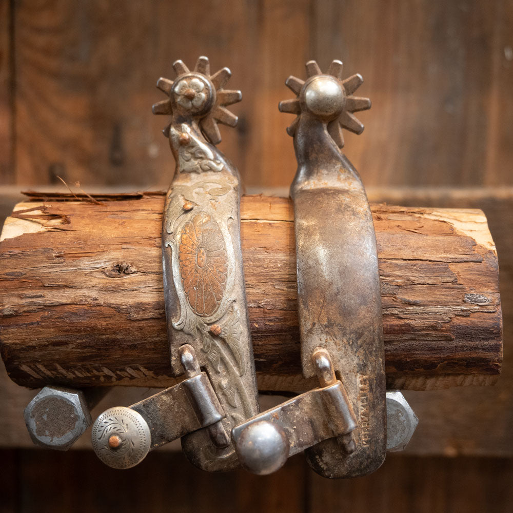 Kerry Kelley Silver & Copper Mounted Spurs 960