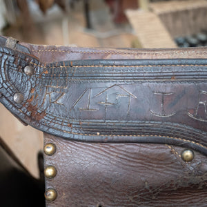Early 1900's Batwing Chaps w/8 Brands on Yoke Tack - Chaps & Chinks MISC