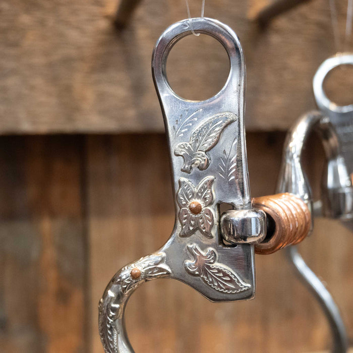 Barry Guillory Silver Mounted Correction Bit w/Copper Rings