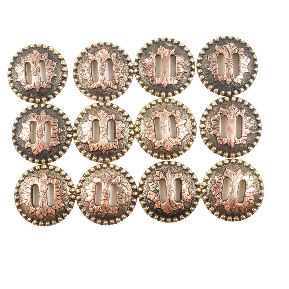 New Set Of 12 1 1/2" Slotted Conchos Sale Barn MISC   