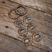 S. White Handmade 8pc. Saddle Concho & Rings Set Collectibles S. White