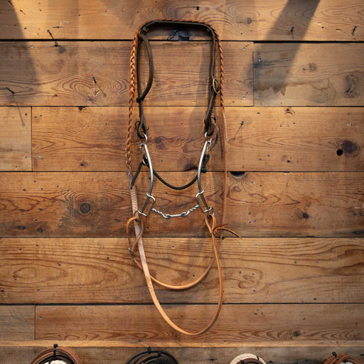 L&S Sliding Gag Twisted Dog Bone Bridle Rig Tack - Rigs L&S