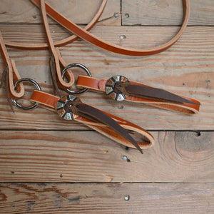 Joe Hipp 8ft. Roping Reins with Silver/Copper Conchos JHL008  Joe Hipp Leather   