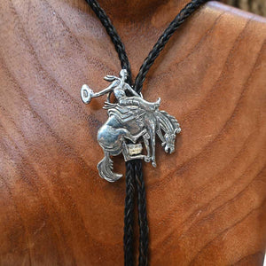 Comstock Heritage - Sterling Silver Bronc Rider Bolo Tie 024 ACCESSORIES - Additional Accessories - Buckles Comstock Heritage   