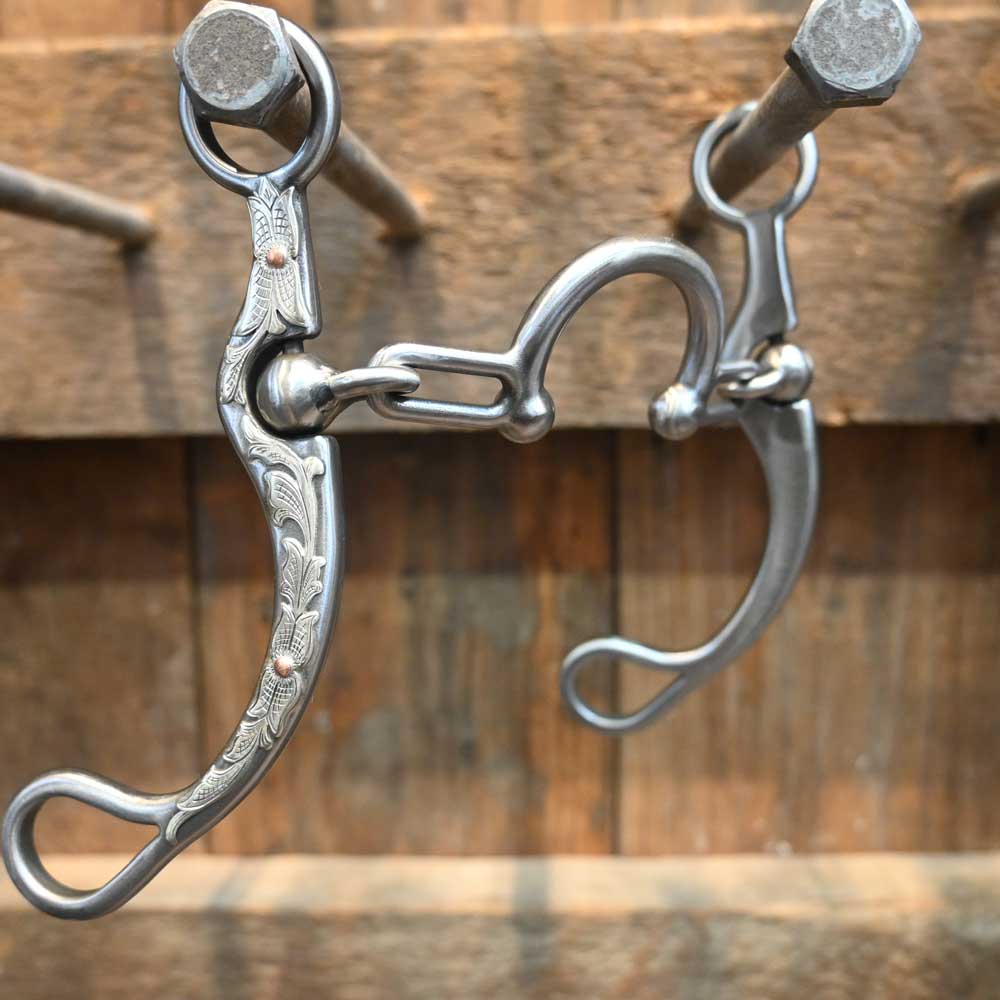 Kerry Kelley 65 - Silver Floral Mounted - Ported Chain Bit KK1126 Tack - Bits Kerry Kelley   