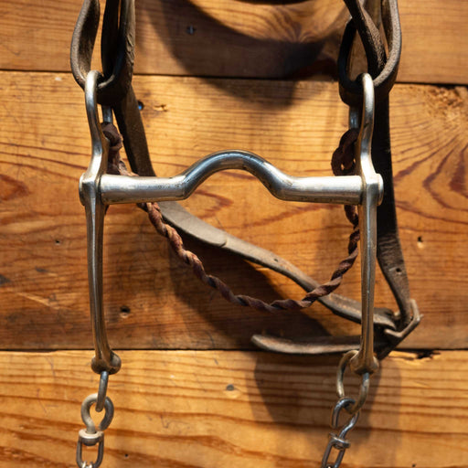 Vintage Nickel Dotted Cavesson & Horse Bridle Rig Tack - Rigs MISC