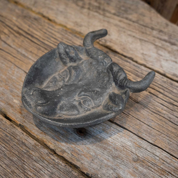 Jersey Cow Pewter Cast Ashtray