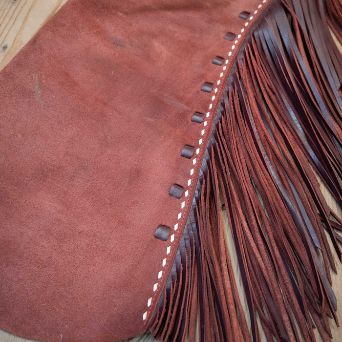 Used McCarty Roughout Stepthrough Chaps w/ B. Mauney Hardware Tack - Chaps & Chinks Mccarty Leather