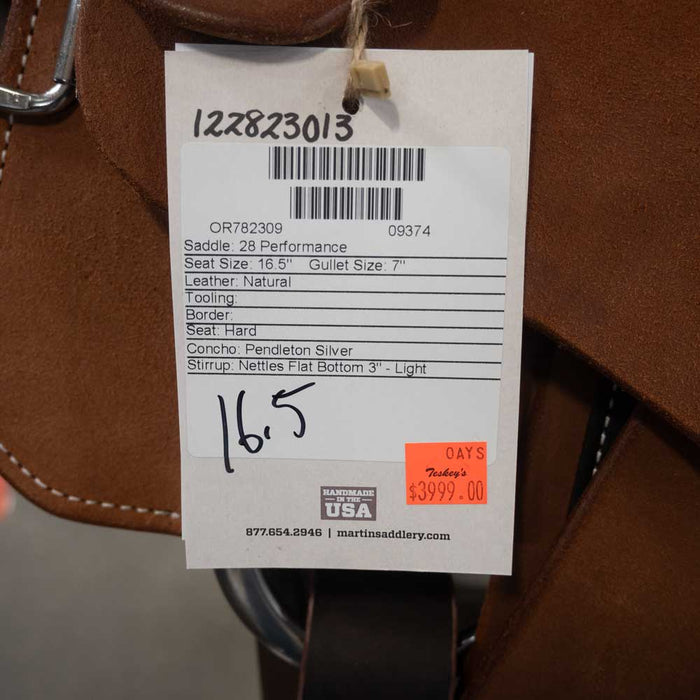 16.5" MARTIN PERFORMANCE SADDLE Saddles - New Martin Saddlery
