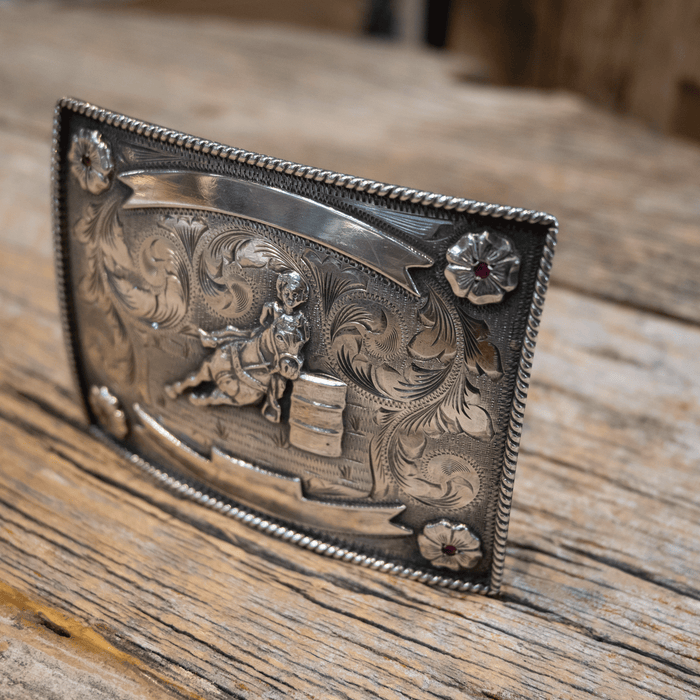 Vintage Barrel Racer Belt Buckle