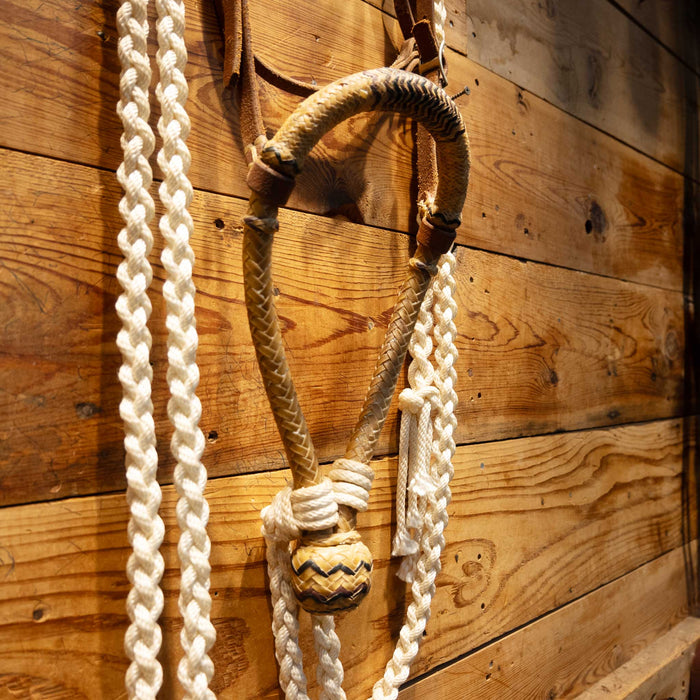 Rawhide Bosal w/ Nylon Split Reins