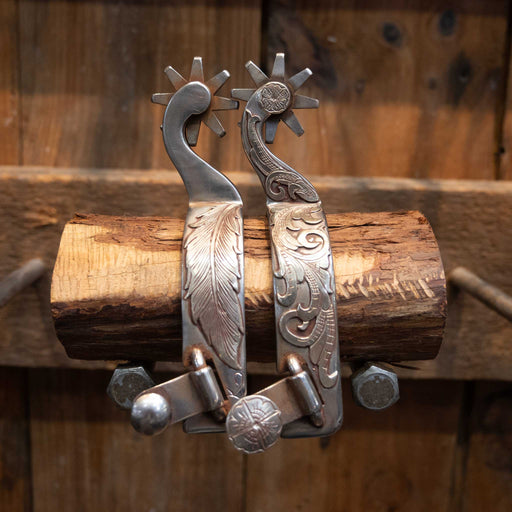 Kamphaus Silver Mounted 8pt. Spurs Tack - Spurs Kamphaus