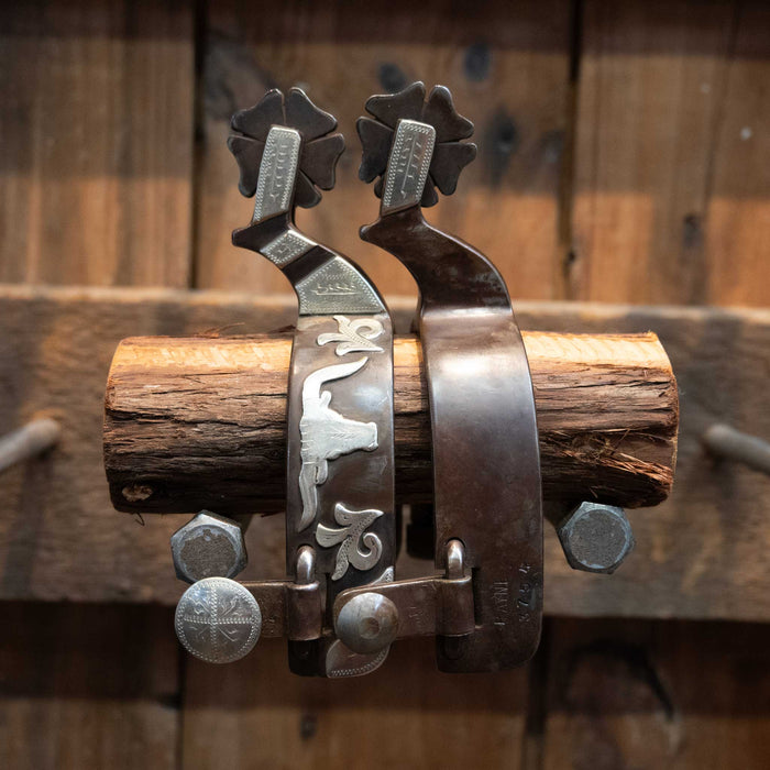 Jeff Payne Silver Mounted 5pt. Spurs