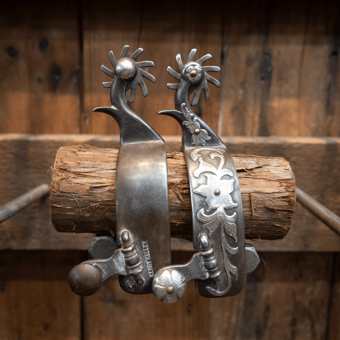 Kerry Kelley Silver Mounted 10pt Hurricane Spurs