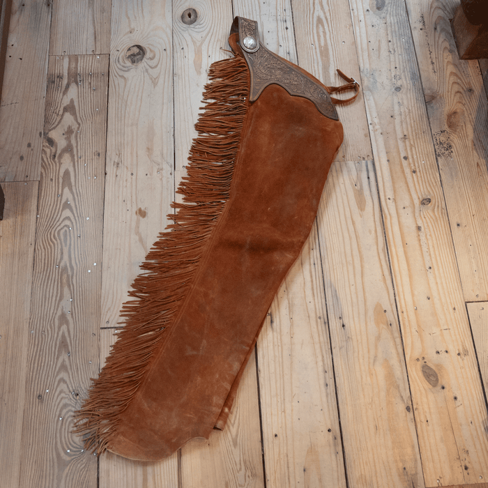 Used Roughout Show Chaps w/Tooled Yoke