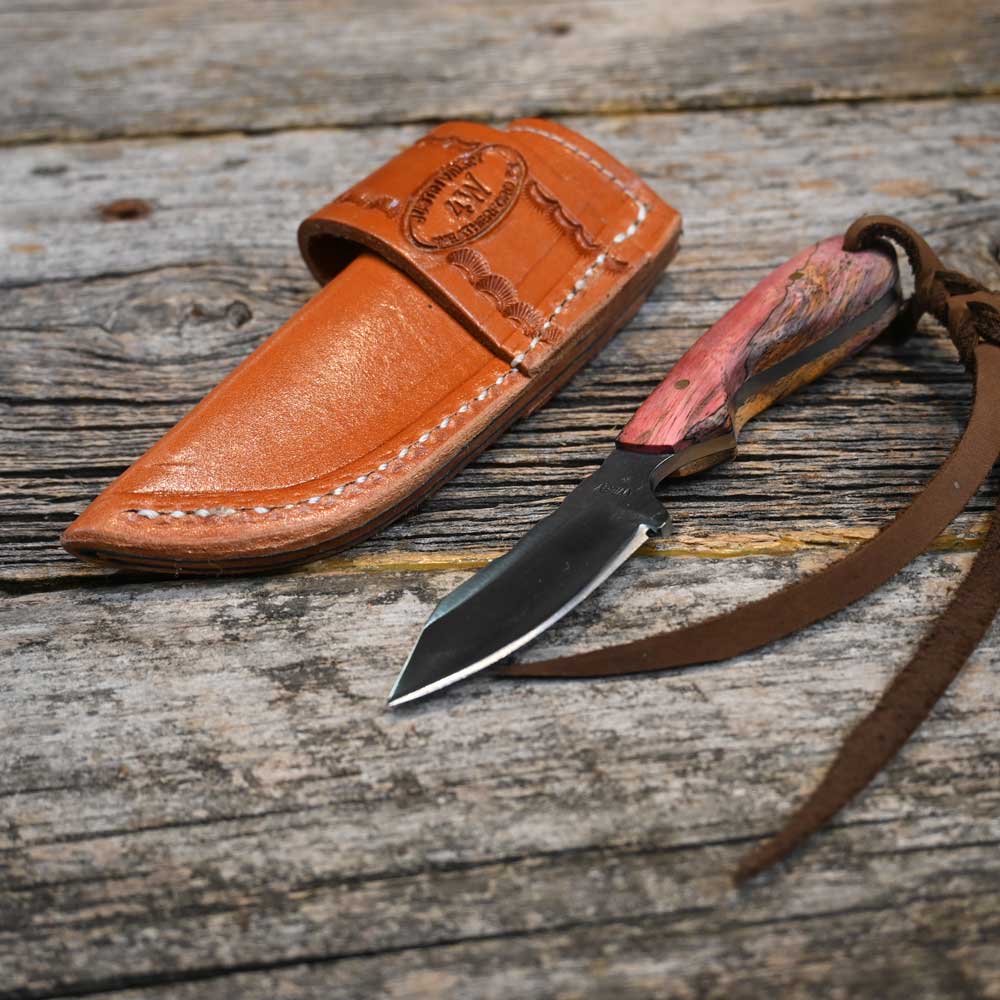 Justin Wiley Handmade Knife with Leather Sheath WK001 Knives Justin Wiley   