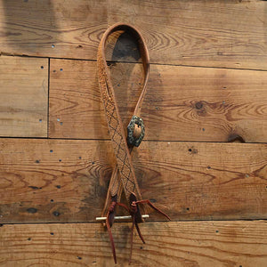 Handmade by J-W Split ear Headstall with a Teskeys Buckle AAHT053 Tack - Headstalls J-W Leather