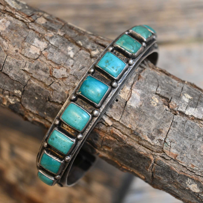 Vintage Cuff with Square Turquoise Stones
