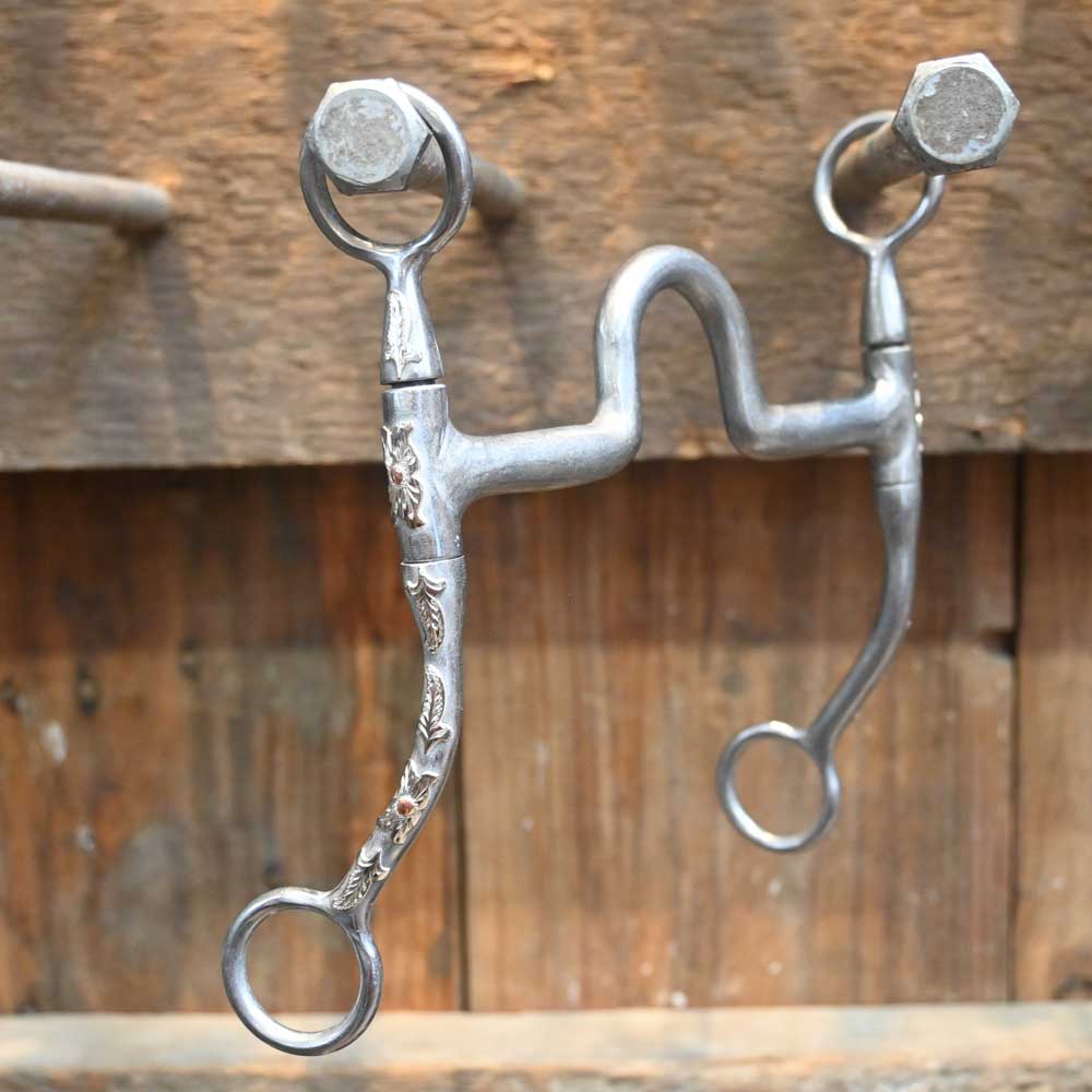 Josh Ownbey Cowboy Line - Silver Mounted - SHORT ROD - Solid Port Bit JO195 Tack - Bits Josh Ownbey Cowboy Line