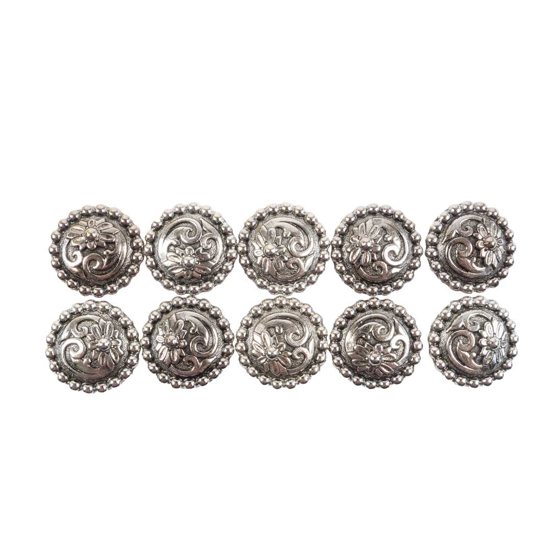 New Floral Set Of 10 1" Conchos Sale Barn MISC   