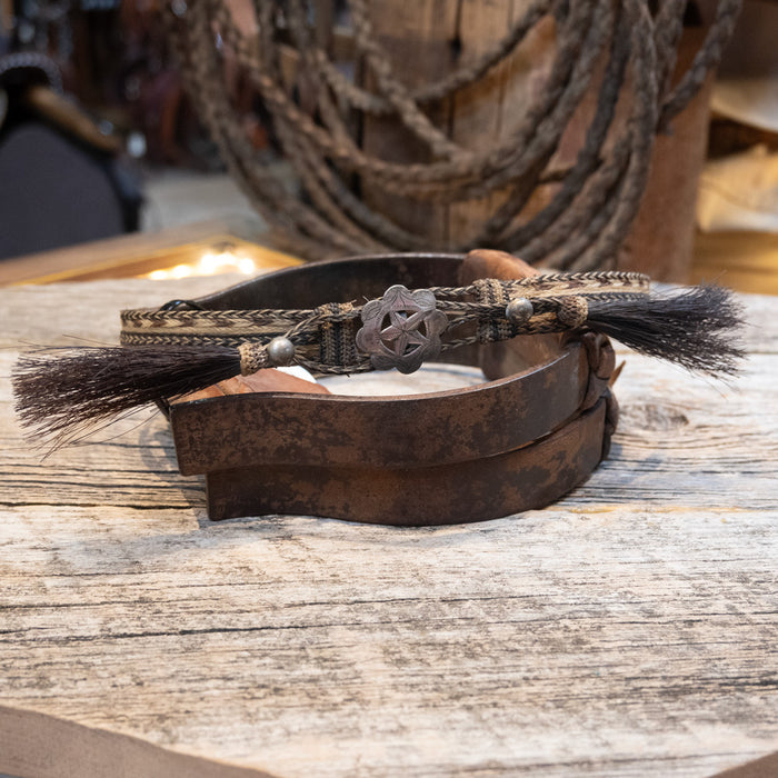 Horse Hair Hat Band w/Concho HATS - HAT RESTORATION & ACCESSORIES Teskey's