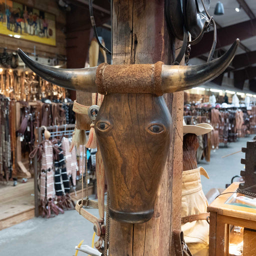 Vintage Wood Steer Head w/Hidden Compartment Collectibles Teskey's