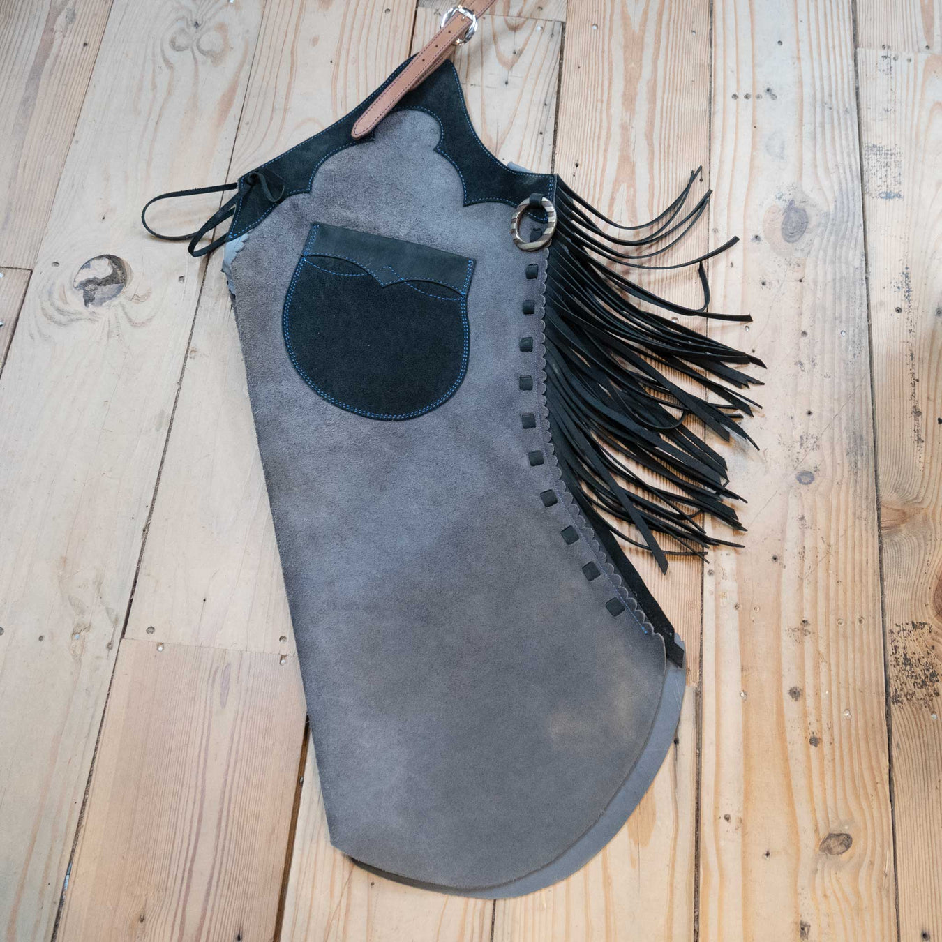 Dusty Blue Stepthrough Chaps Tack - Chaps & Chinks MISC