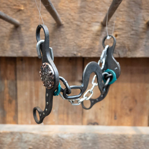 Paul Petska Washer Port Chain - Silver Star Concho Bit Tack - Bits Paul Petska