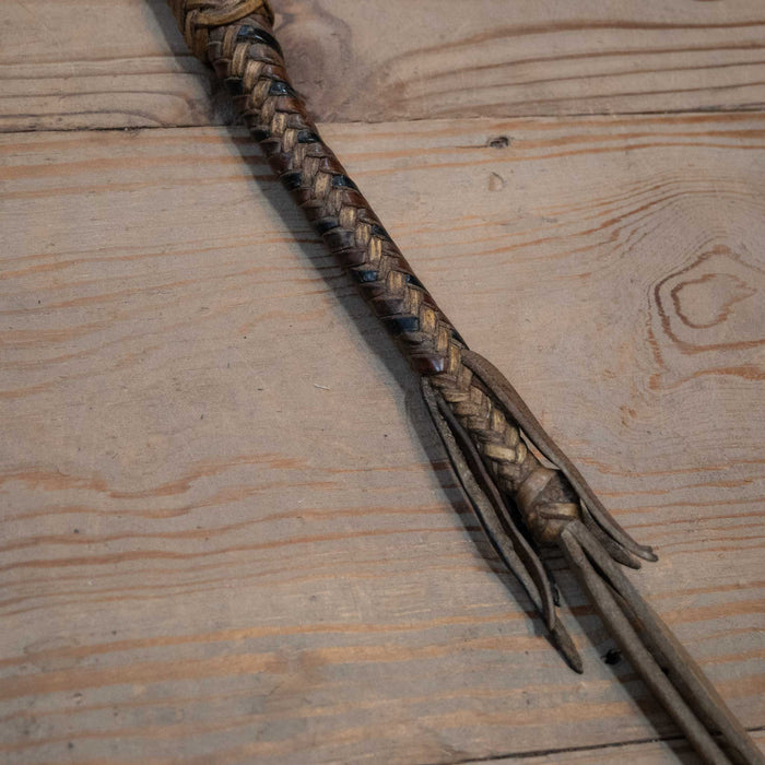 Vintage Braided 24" Rawhide & Leather Quirt