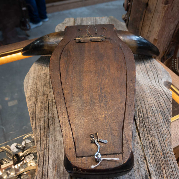 Vintage Wood Steer Head w/Hidden Compartment Collectibles Teskey's