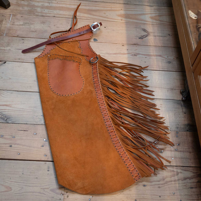 Gavyn McKelvey Roughout Stepthrough Chaps Tack - Chaps & Chinks Gavyn Mckelvy