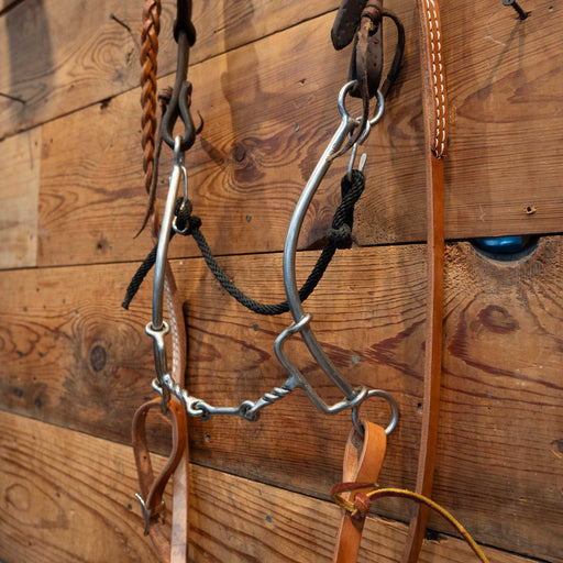 L&S Sliding Gag Twisted Dog Bone Bridle Rig Tack - Rigs L&S