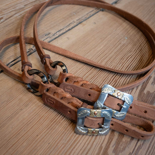 Joe Hipp 8' Roping Reins w/ Teskey's Hardware Tack - Reins Joe Hipp