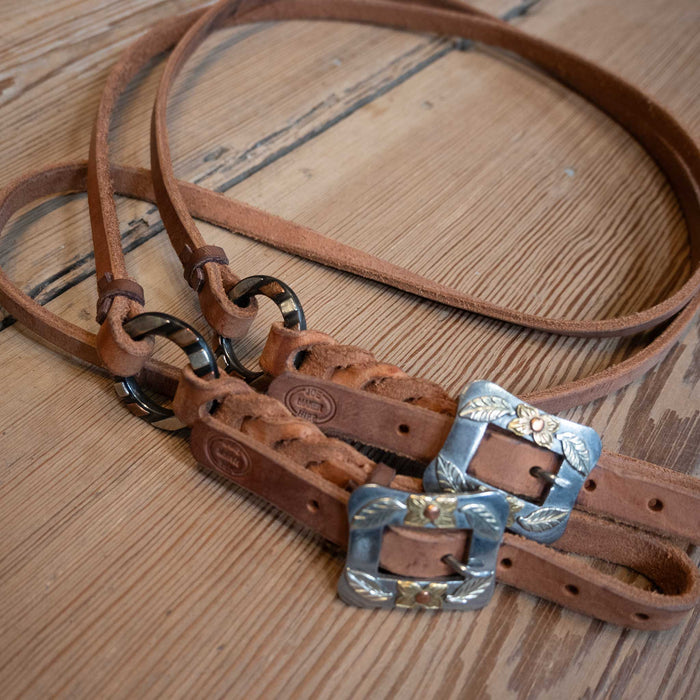 Joe Hipp 8' Roping Reins w/ Teskey's Hardware Tack - Reins Joe Hipp