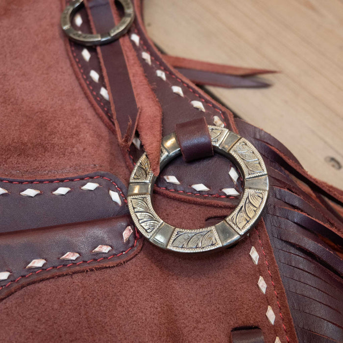 Used McCarty Roughout Stepthrough Chaps w/ B. Mauney Hardware Tack - Chaps & Chinks Mccarty Leather