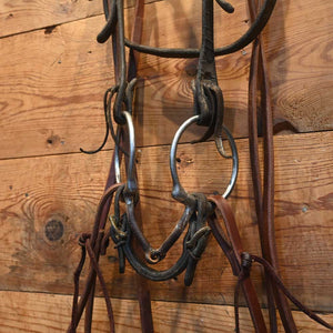 Bridle Rig - D-Ring with Leather Split Reins  SBR380 Sale Barn MISC   