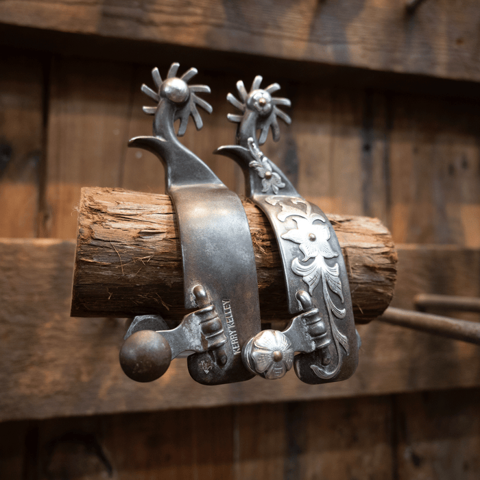 Kerry Kelley Silver Mounted 10pt Hurricane Spurs