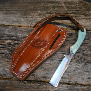 Justin Wiley Handmade Casteration Knife with Leather Sheath WK014 Knives - Knife Accessories JUSTIN WILEY   