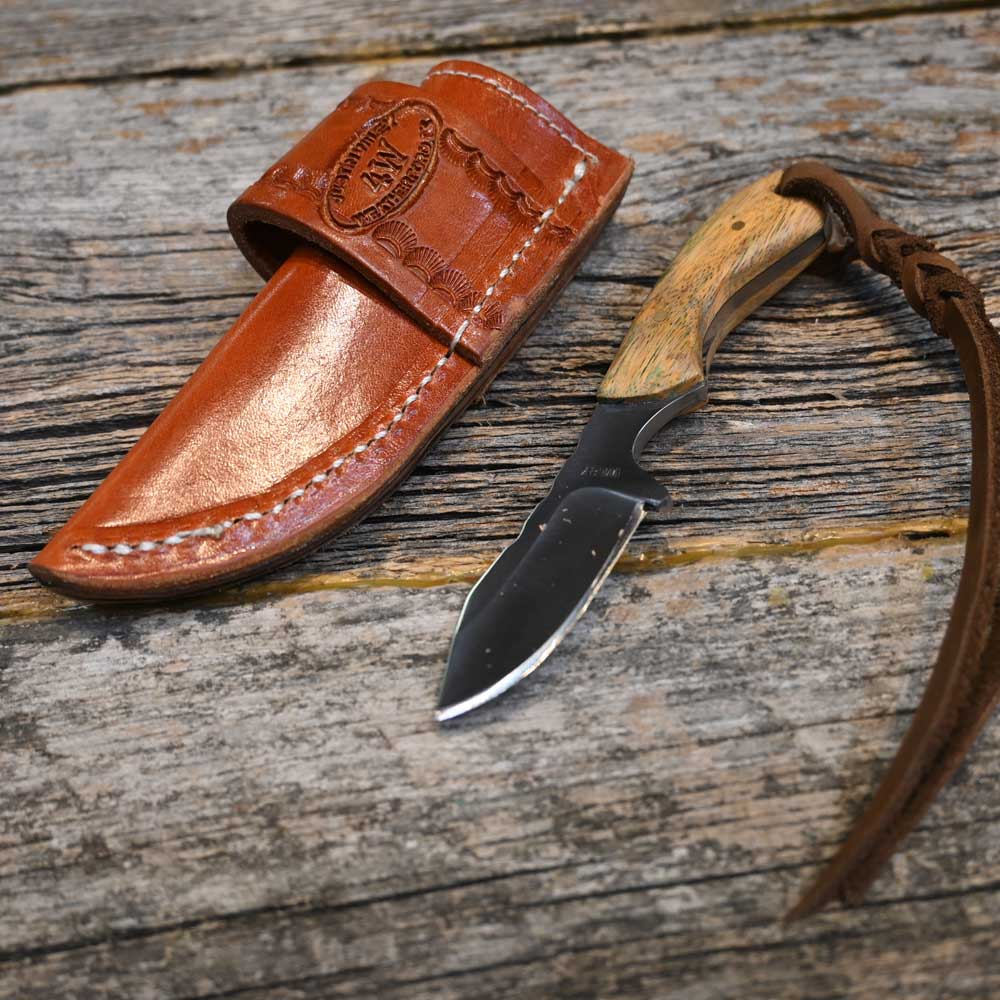 Justin Wiley Handmade Knife with Leather Sheath WK004 Knives Justin Wiley   