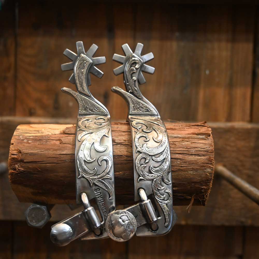 Kamphaus Silver Mounted Spurs SPUR767 Tack - Spurs Kamphaus   