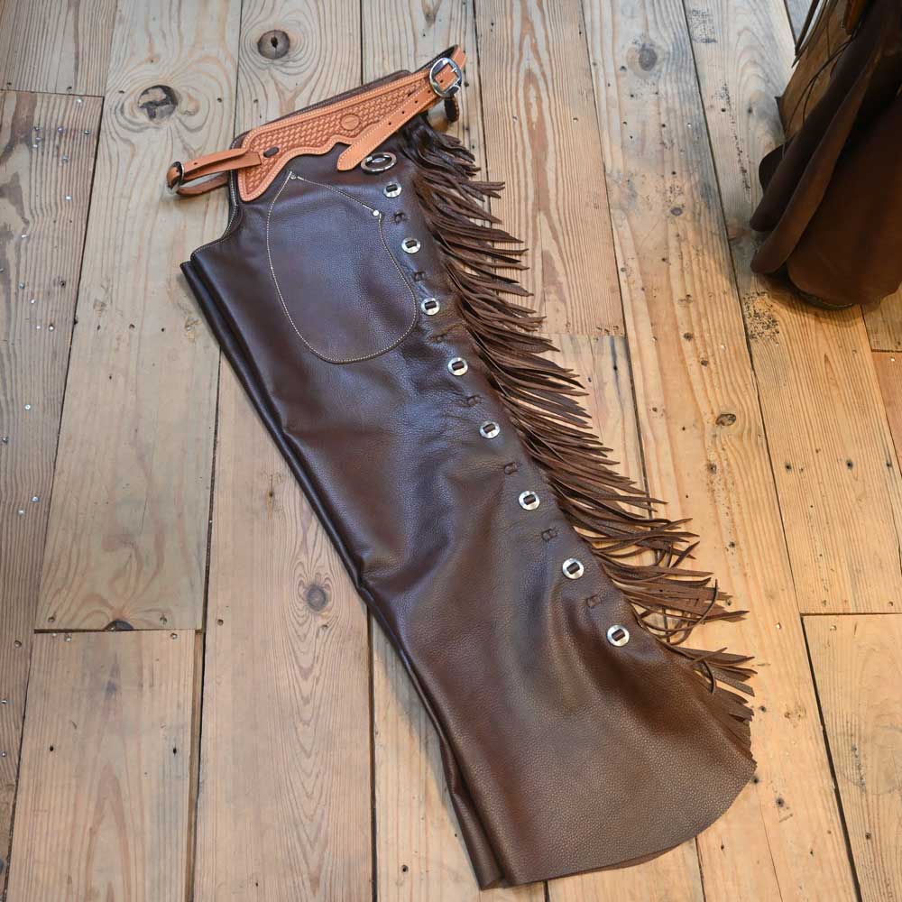 Teskey's Versatility Large Slick Leather Chaps - CHAP1088 Tack - Chaps & Chinks Teskey's